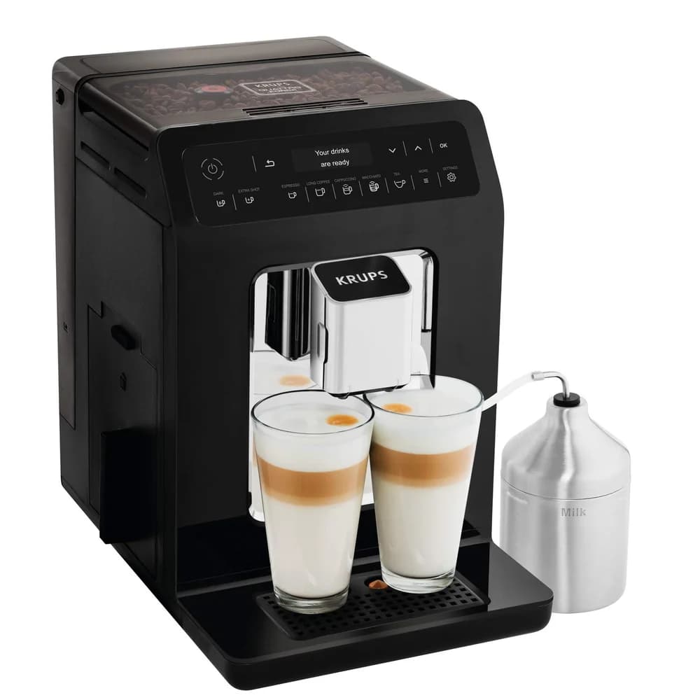 KRUPS EA891810 Evidence Kaffeevollautomaten mit Milchaufschäumer - schwarz