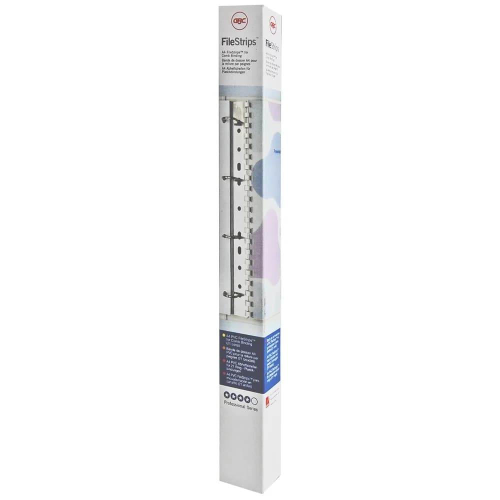 GBC Abheftstreifen ibiStrip 34 Ringe transparent VE=100 Stück