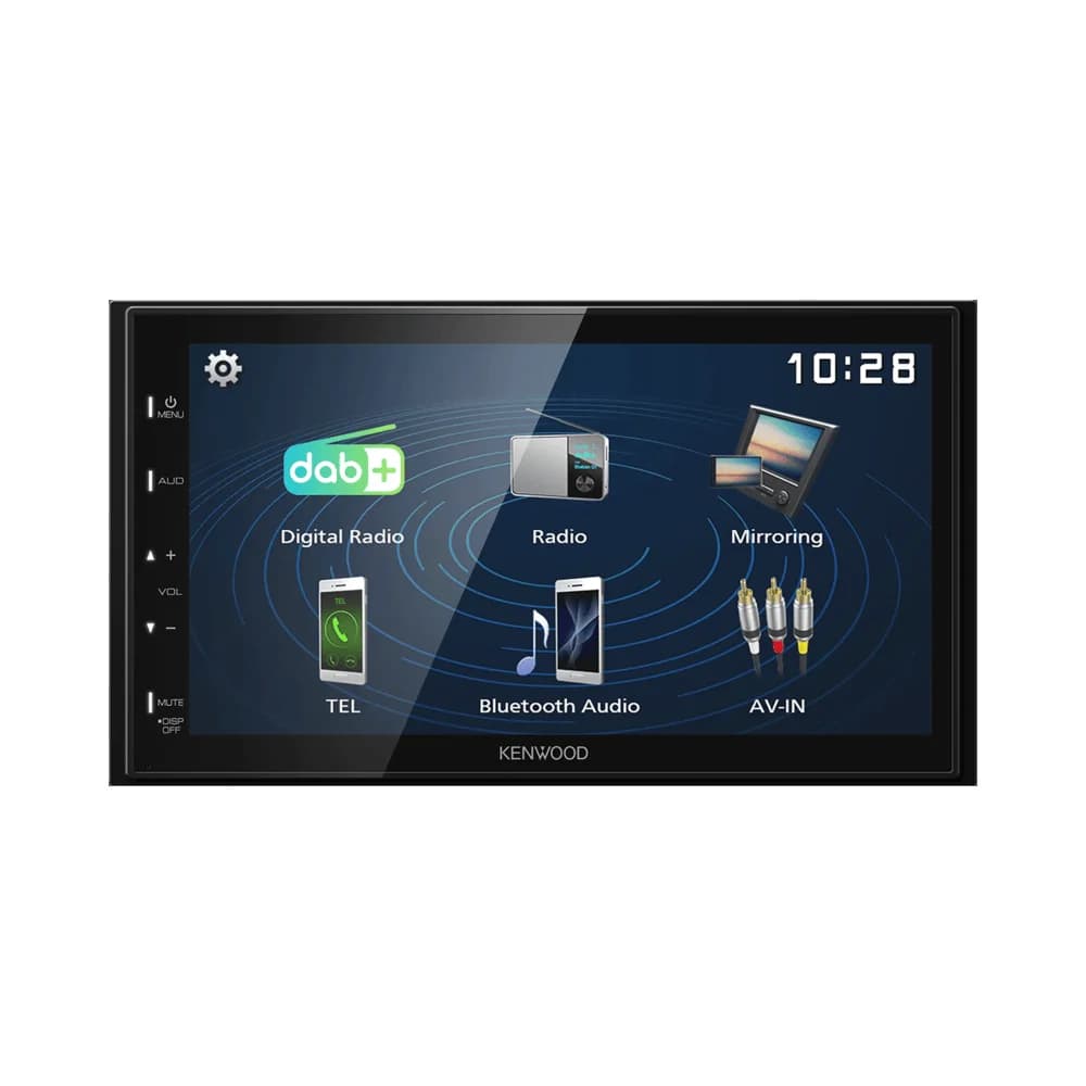 Kenwood DMX129DAB Doppel-DIN-WVGA-Monitor mit Bluetooth-Modul und Digitalradi...