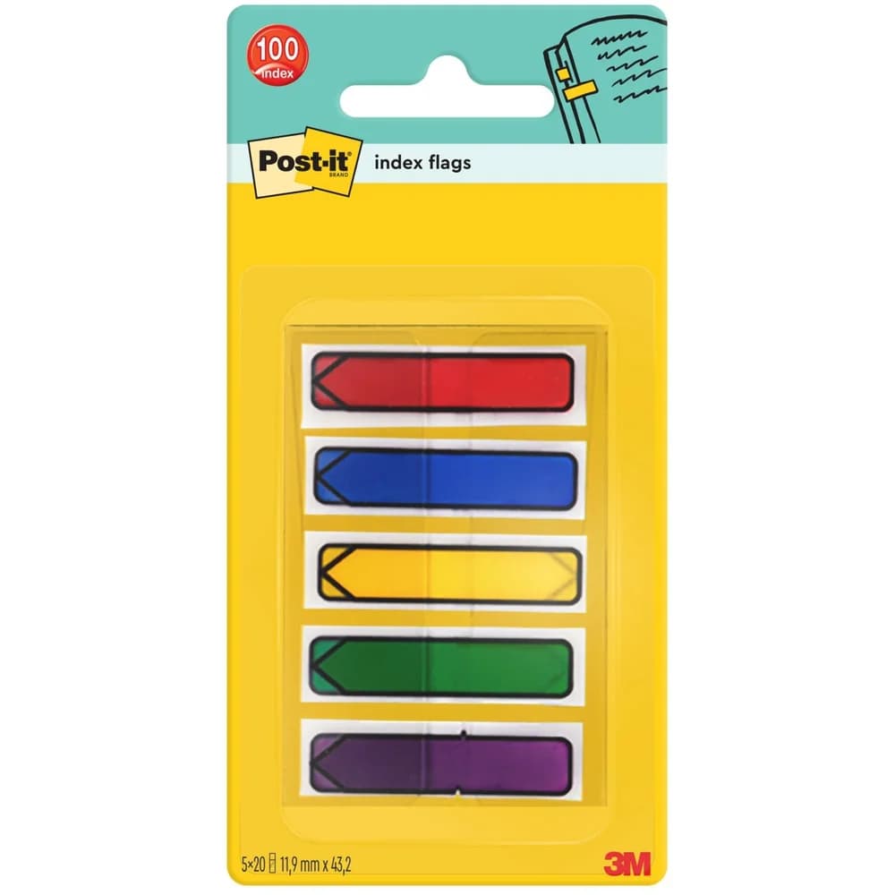 Post-it Haftstreifen Index Pfeile 684ARR1 20Blatt sortiert 5 St./Pack