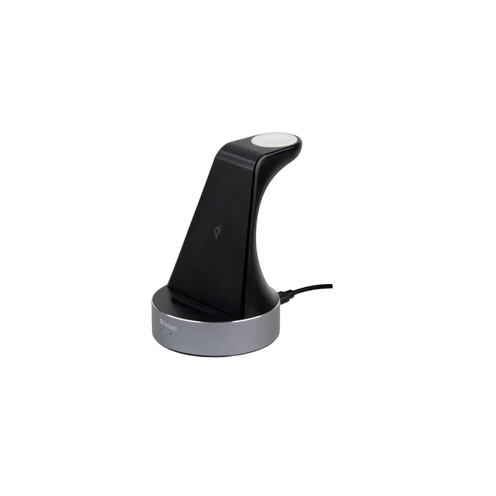 Wireless Charger, 2-in-1, Qi, MFi, WCS-01, schwarz