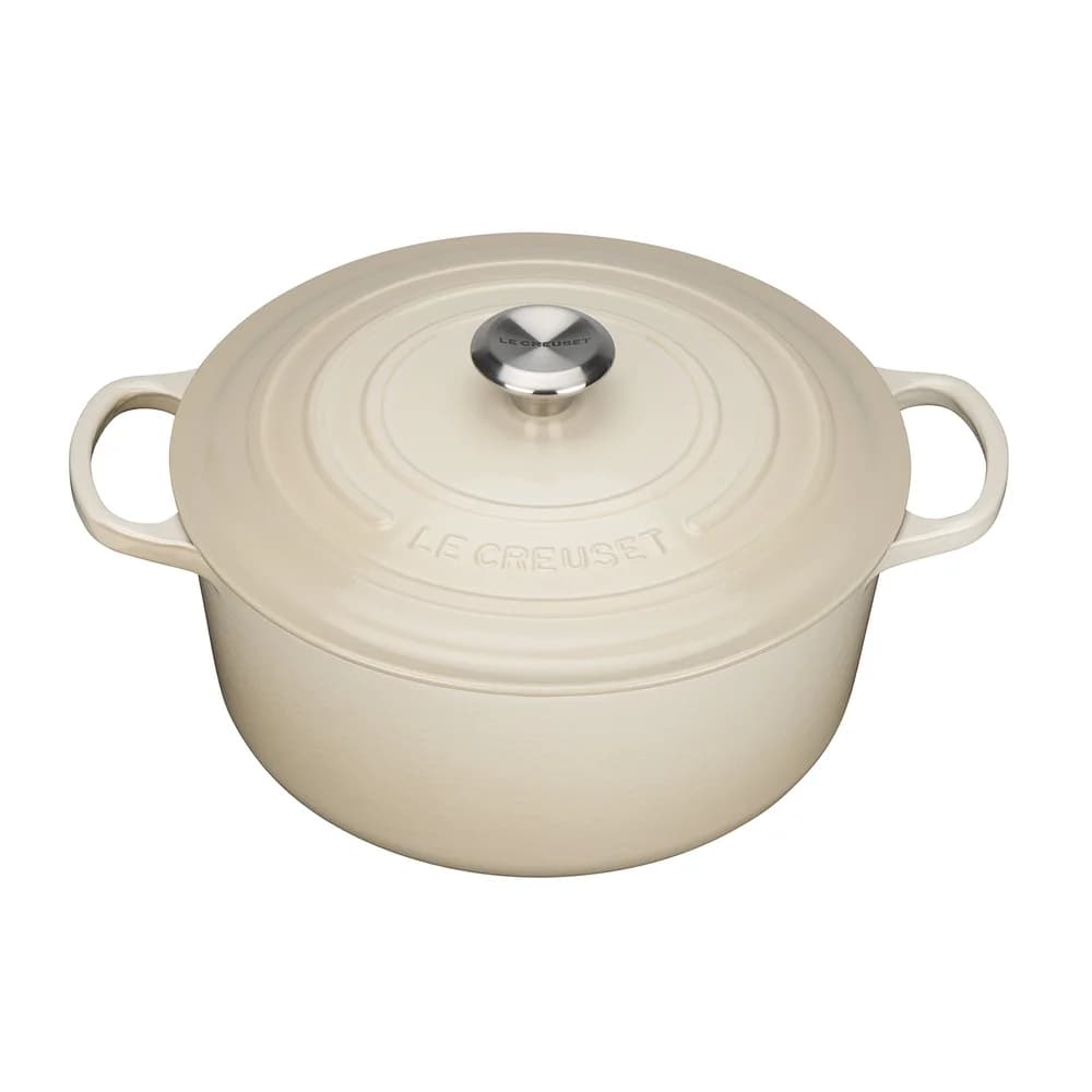 Le Creuset Signature Roaster round 24cm meringue (21177247164430)