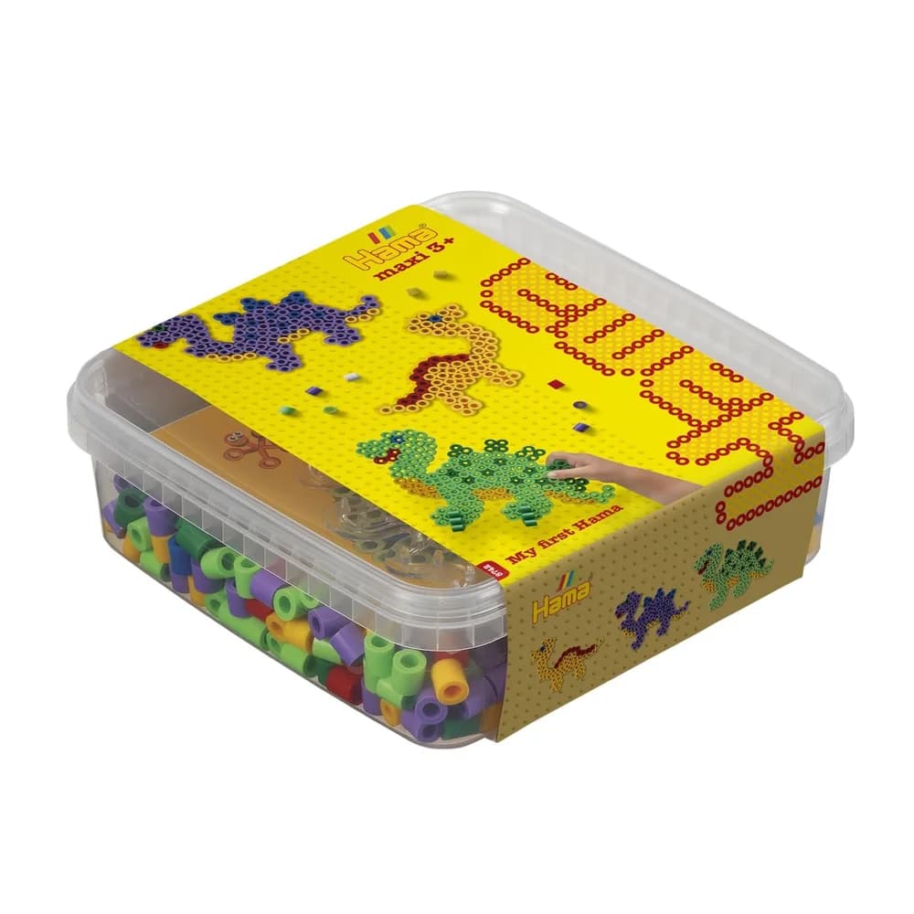 Hama Perlen Bügelperlen Hama Bügelperlen maxi Dinosaurier 600 Stück Box