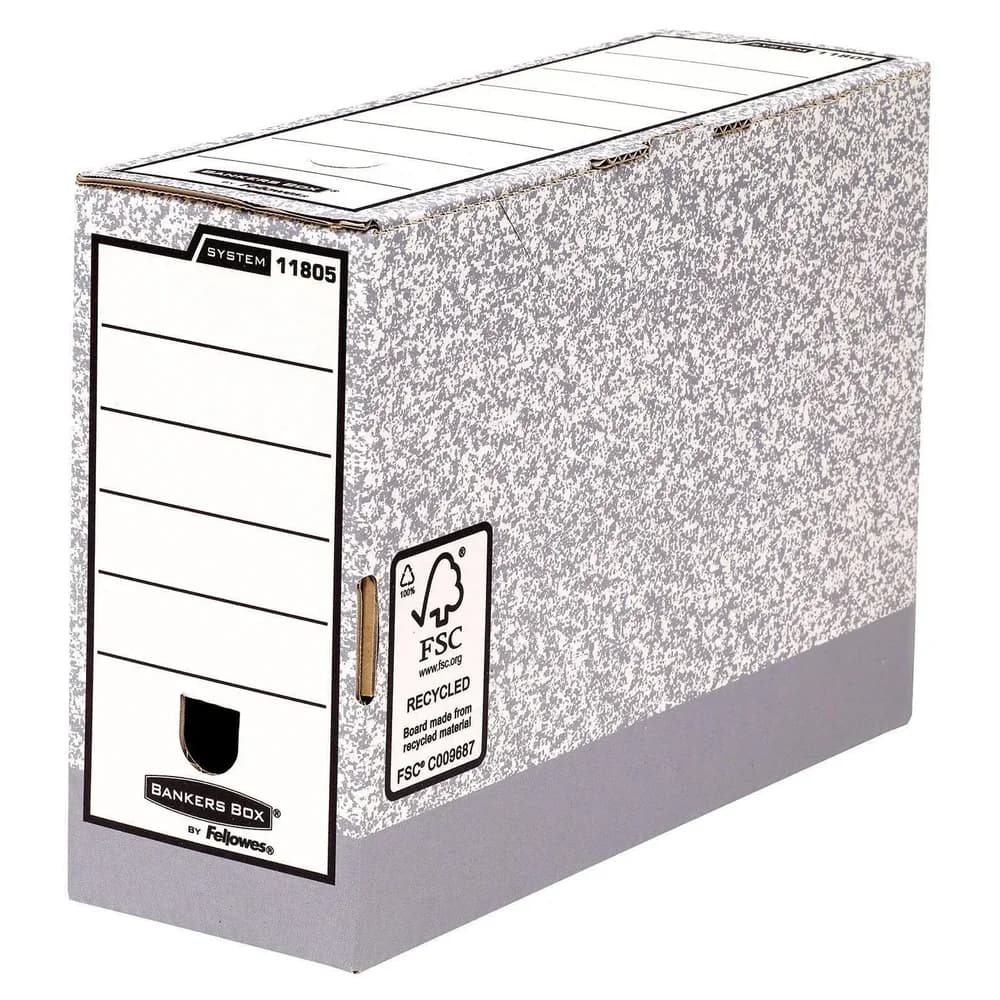 Bankers Box Archivschachtel System 1080501 grau/weiß