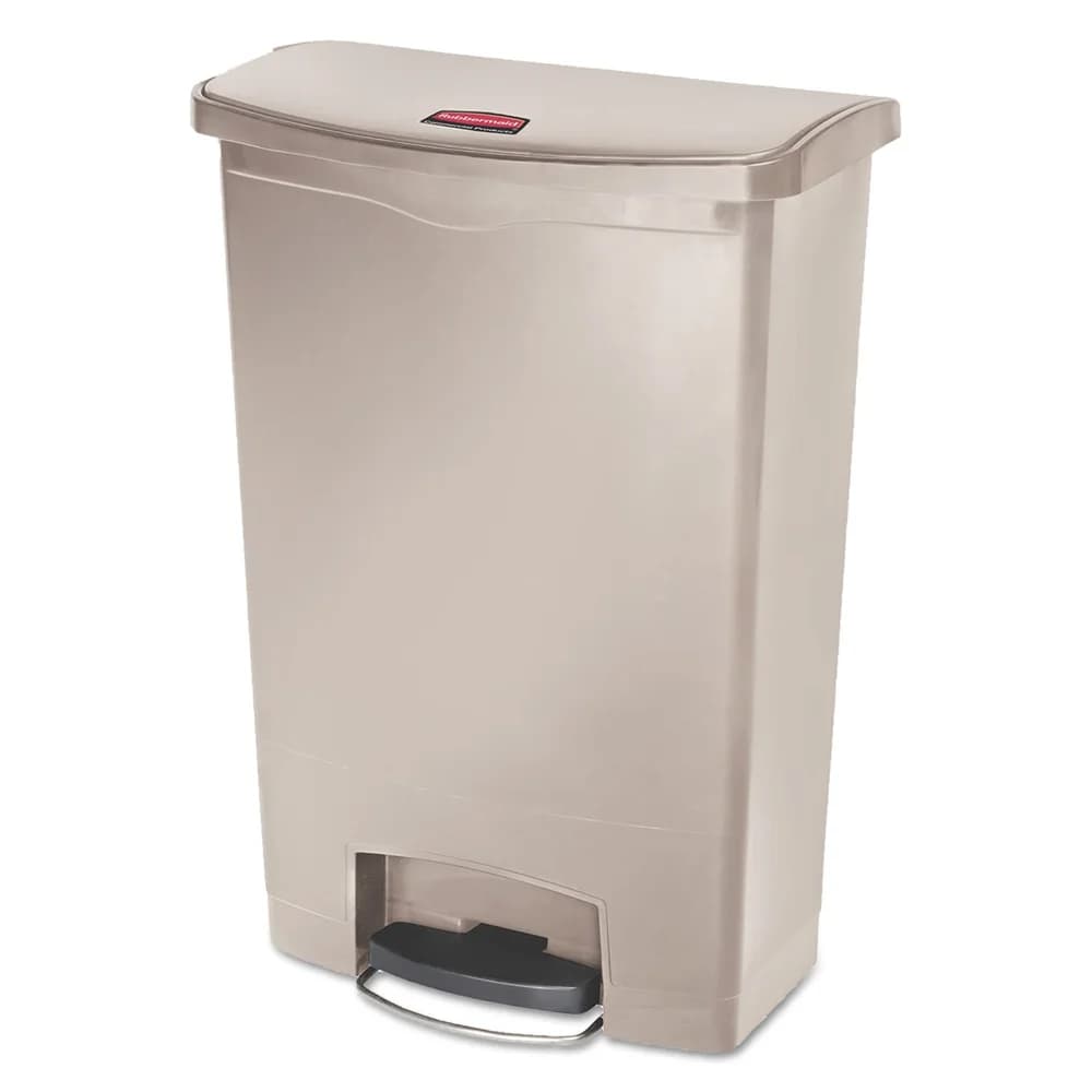 Gastronoble Rubbermaid Slim Jim Front Step Pedaleimer beige 90L