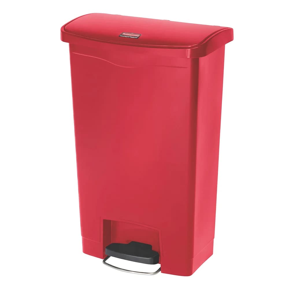 Rubbermaid Slim Jim Front Step Pedaleimer rot 50L
