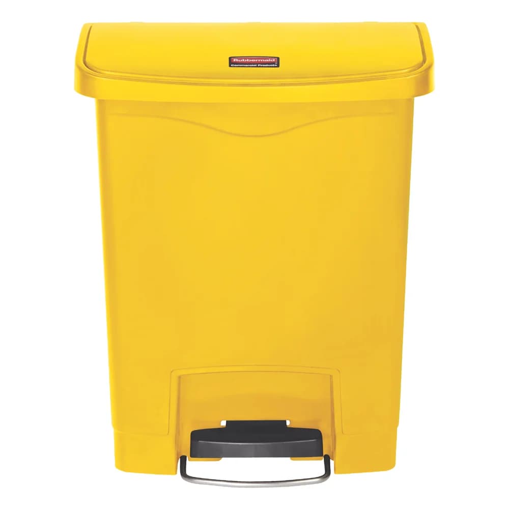 Rubbermaid Slim Jim Treteimer vorne 30L Gelb