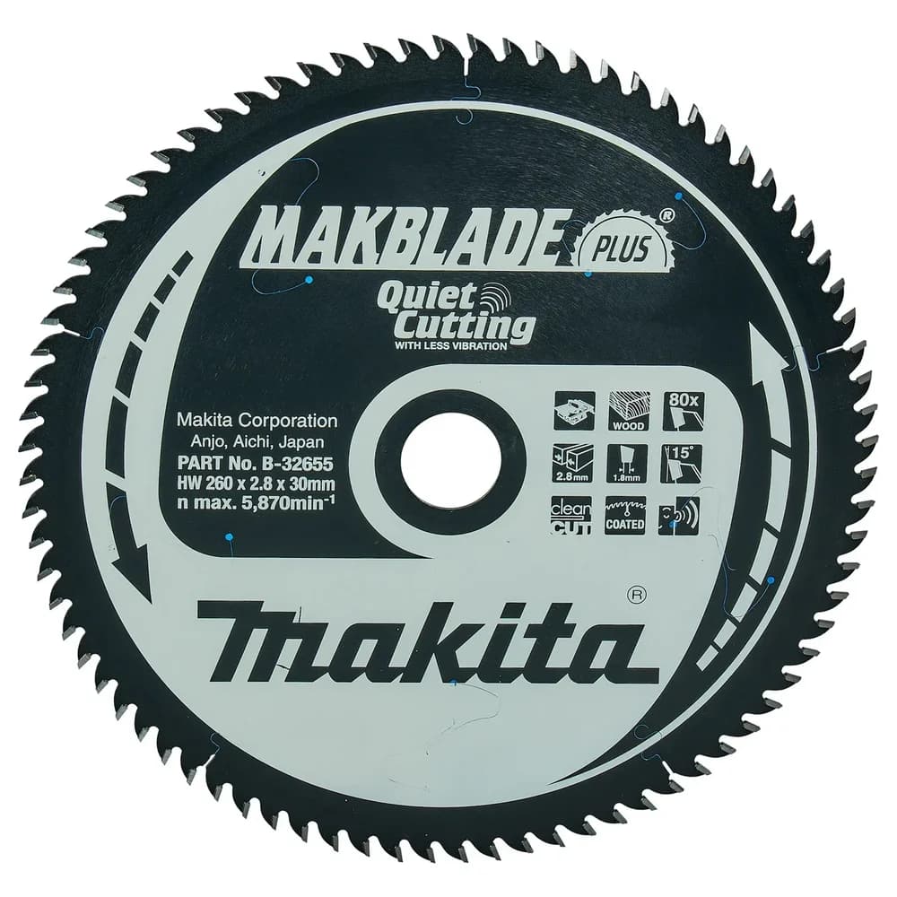 Makita Sägeblatt 260x30x80Z B-32655