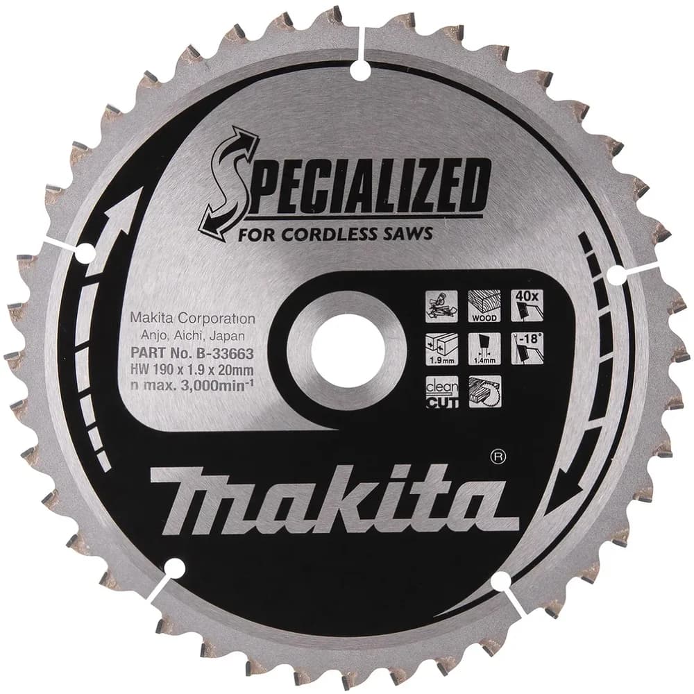 Makita Sägeblatt 190x20x40Z B-33663