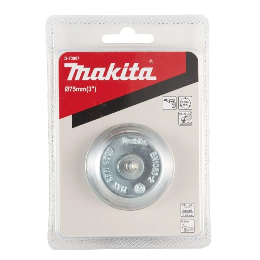 Makita Topfbürste 75 mm Stahl Rundschaft - D-73807