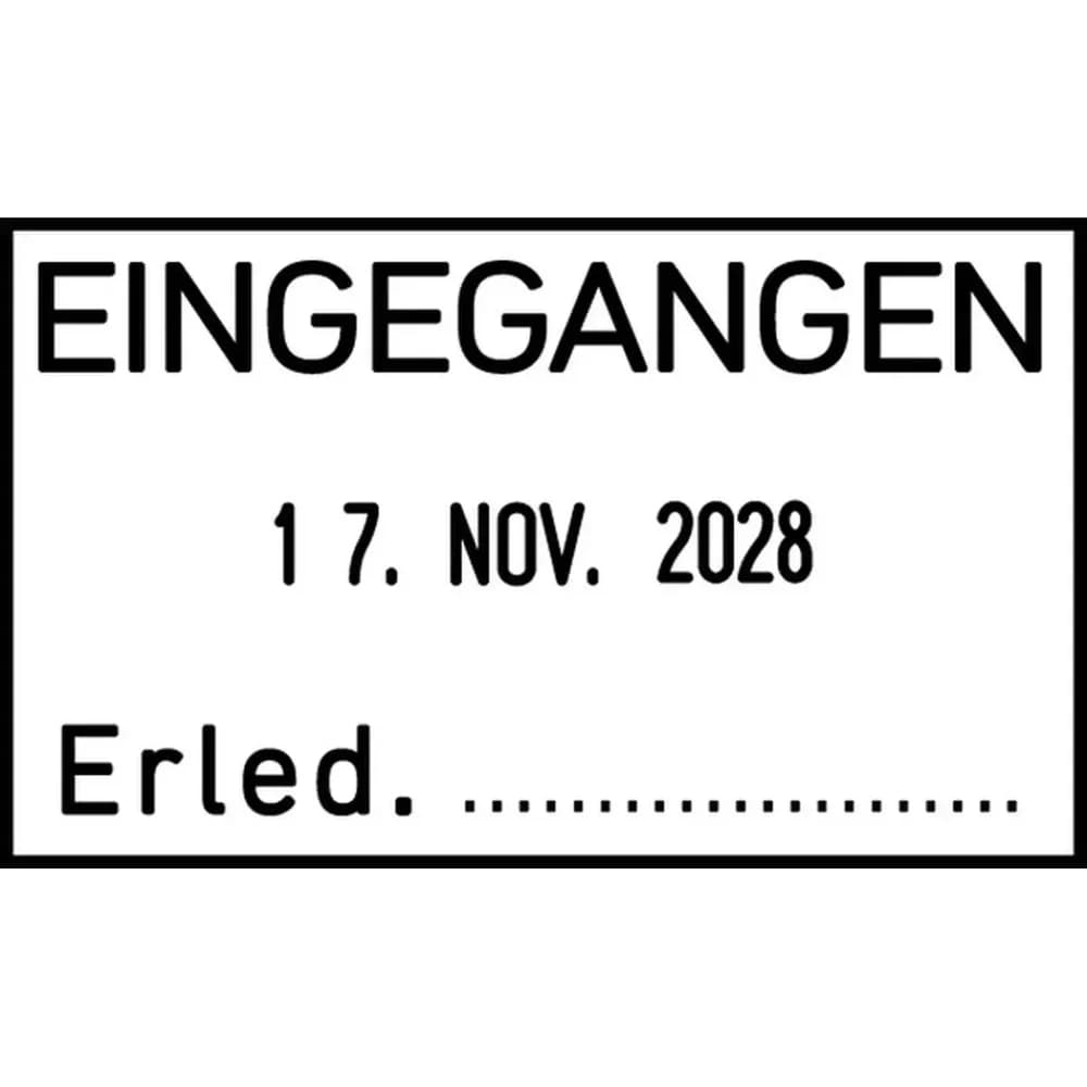 Trodat Datumstempel mit Text Classic 2910/C8 Eingegangen + Datum