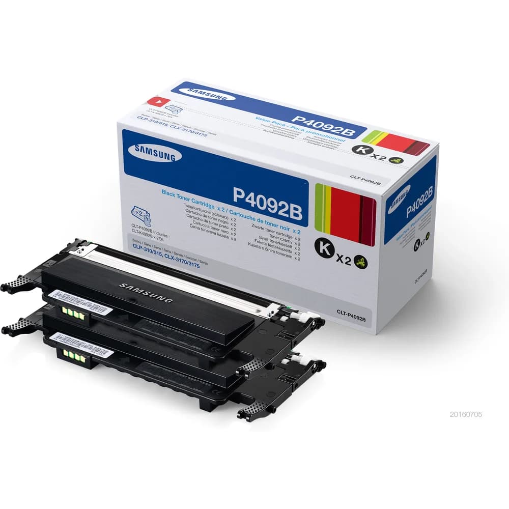 HP Tonerpatrone Samsung CLT-P4092B 2er-Pack Schwarz Tonerkartuschen