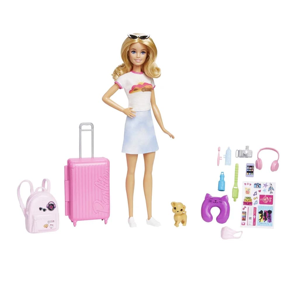 Mattel HJY18 - Barbie - Travel Barbie-Puppe mit Zubehör