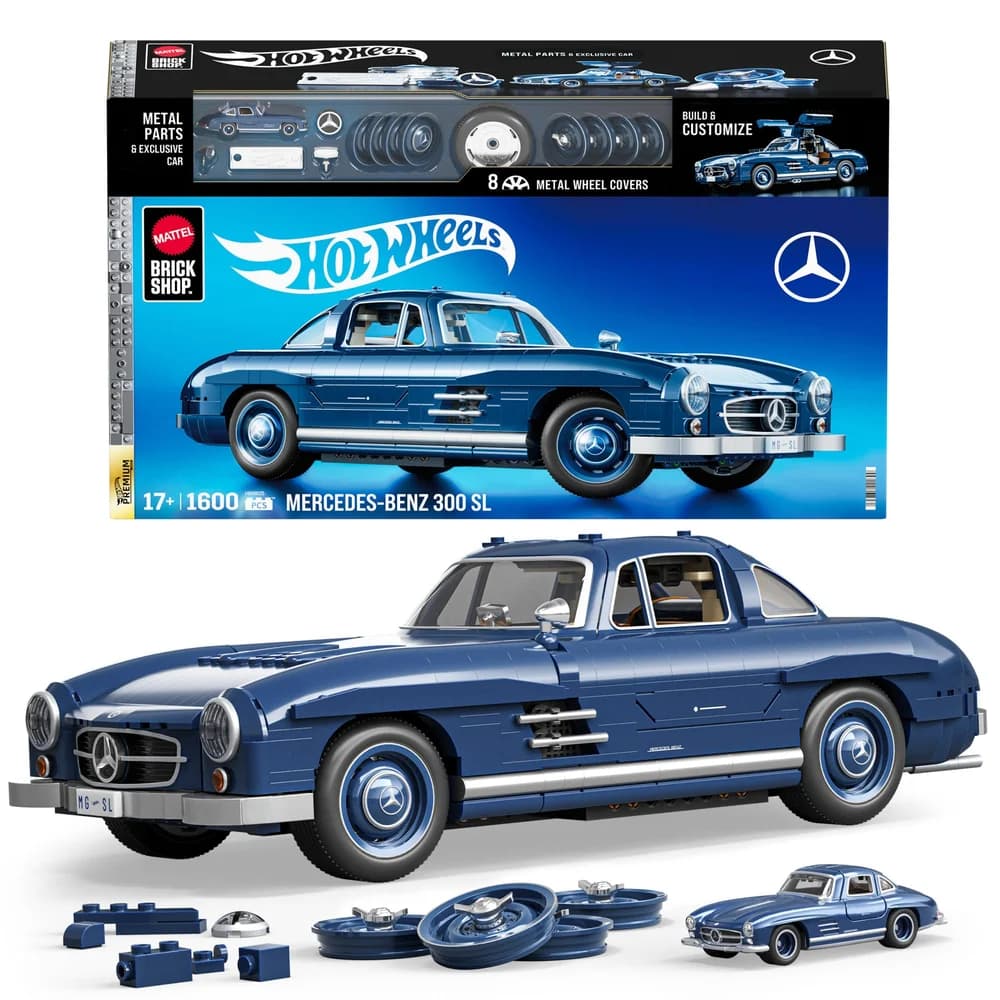 Mattel® Brick Shop Hot Wheels Mercedes Benz 300 SL HWW25 Konstruktions-Spielset