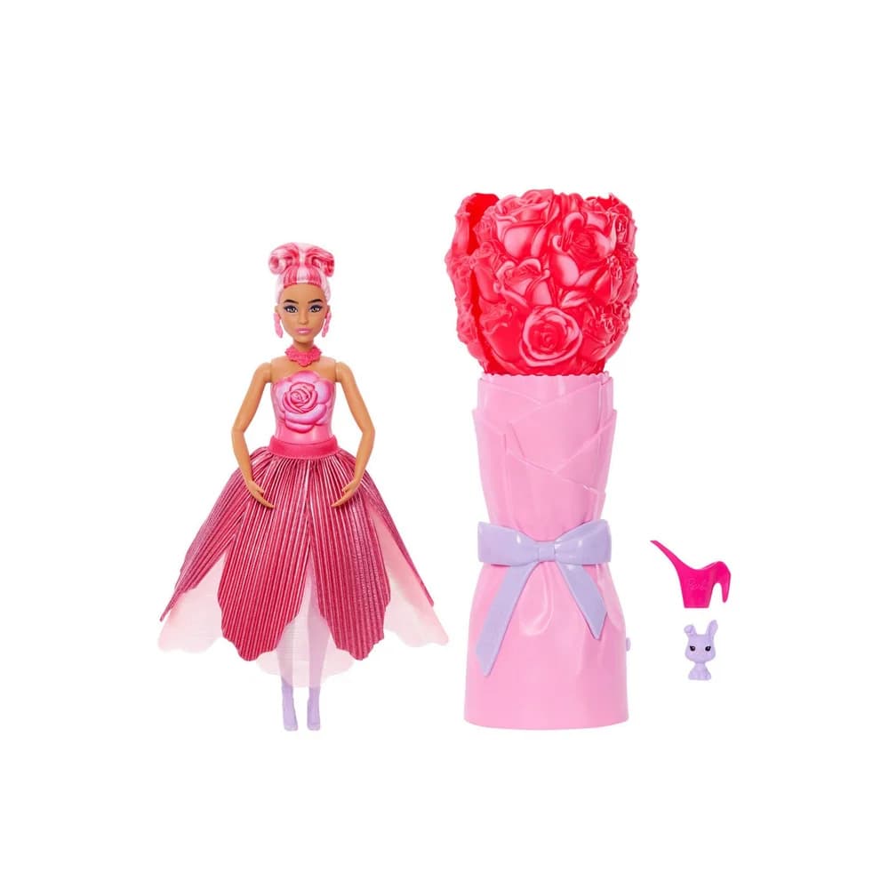 Barbie Anziehpuppe Flower Surprise Puppe - rote Rose, mit Duft bunt