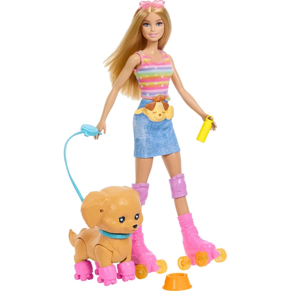 Barbie: Rollschuh-Set mit Hundespaziergang – Blondine