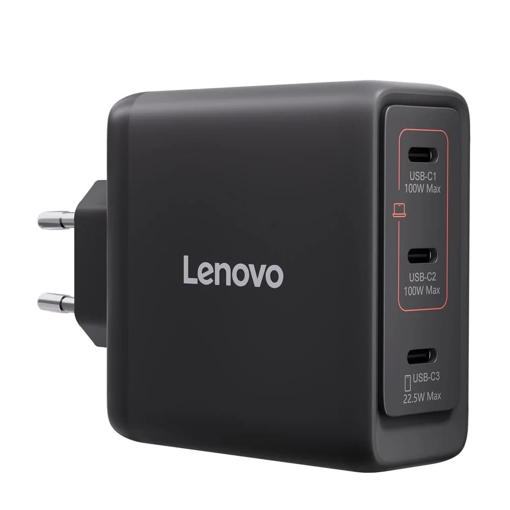 Lenovo Multi-port USB-C 100W GaN Charger - EU (Black)