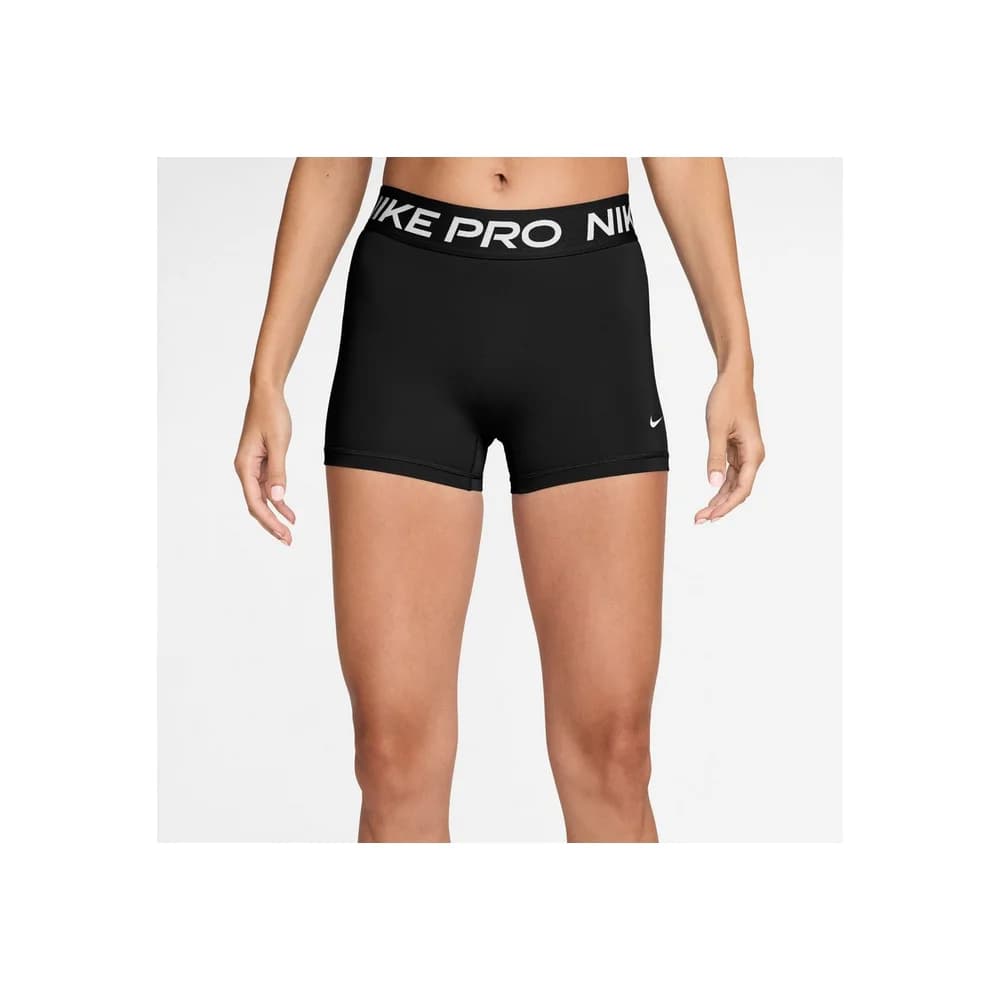 NIKE Pro Mid-Waist kurze Leggings Damen 010 - black/white L