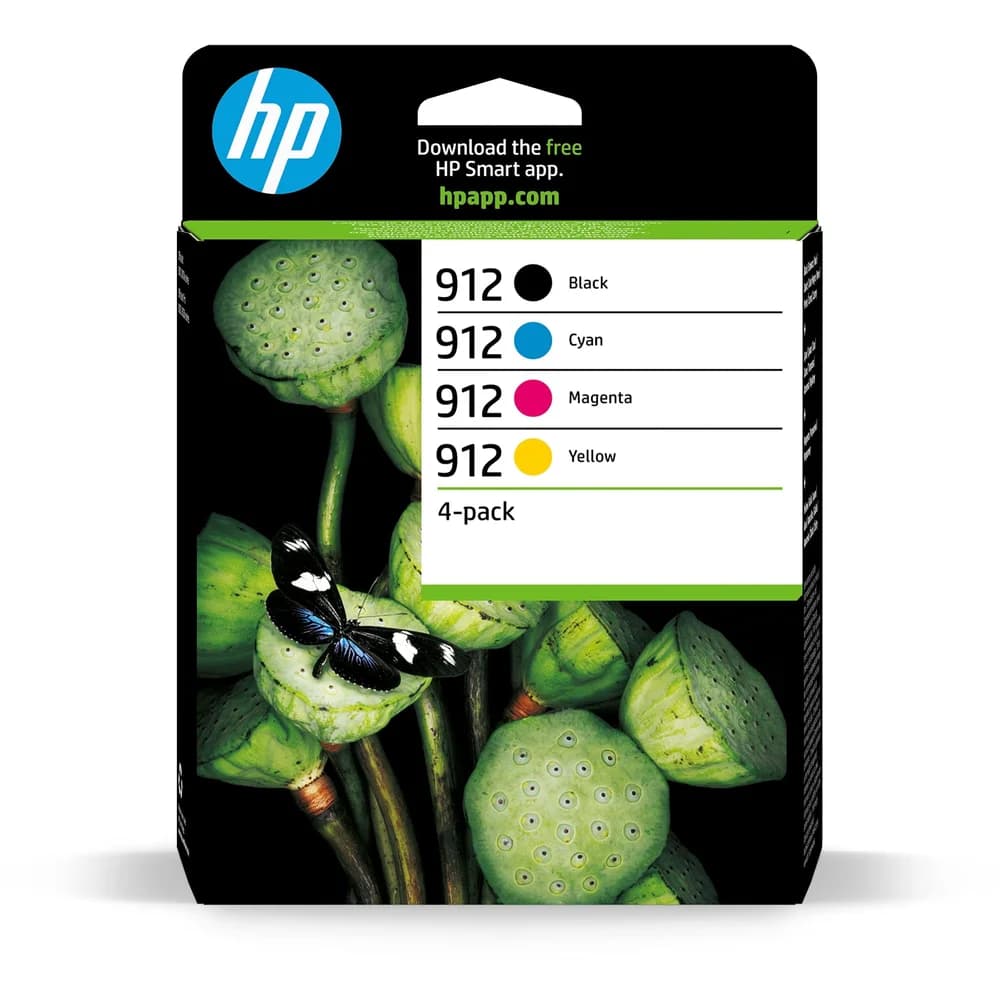 HP 912 4er-Pack Tintenpatrone (Set) bunt|gelb|schwarz