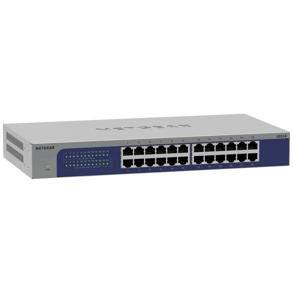 NETGEAR GS524 24-Port Gigabit Switch WLAN-Router