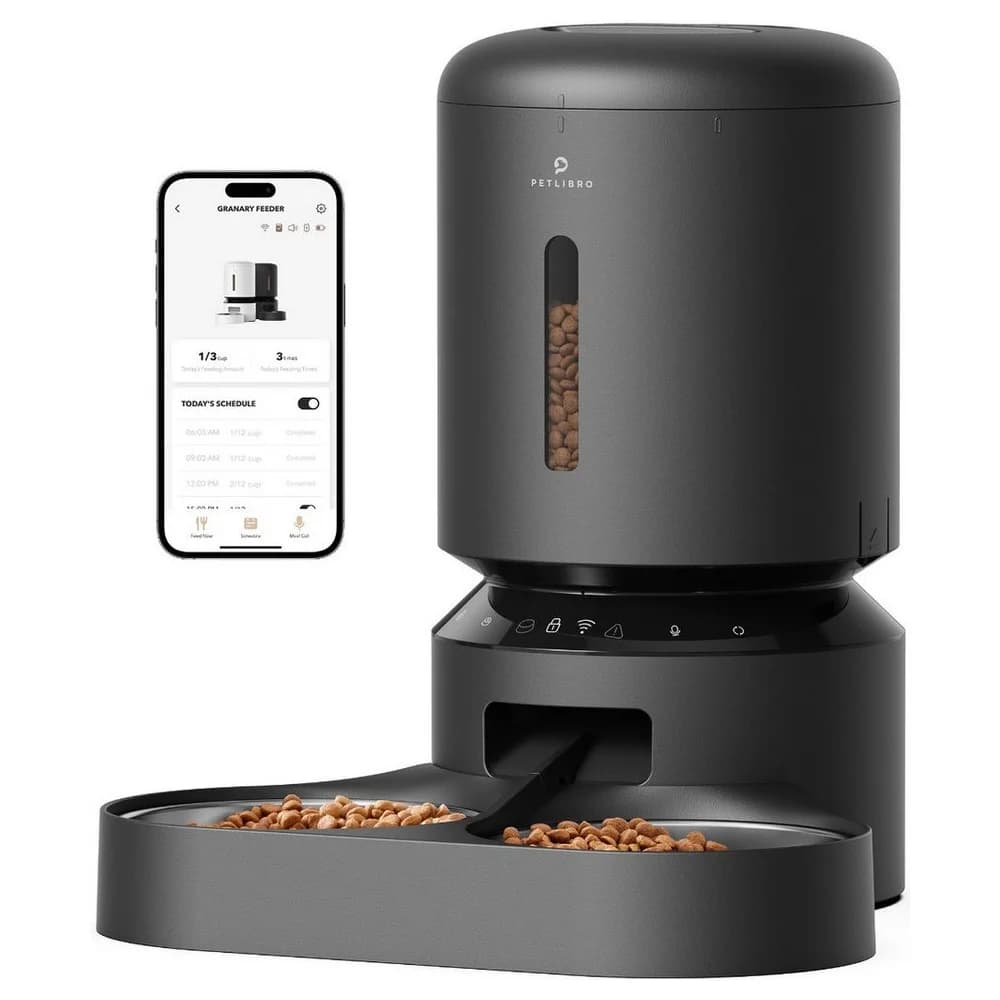 Granary Wifi Dual Futtertablett Schwarz 5L