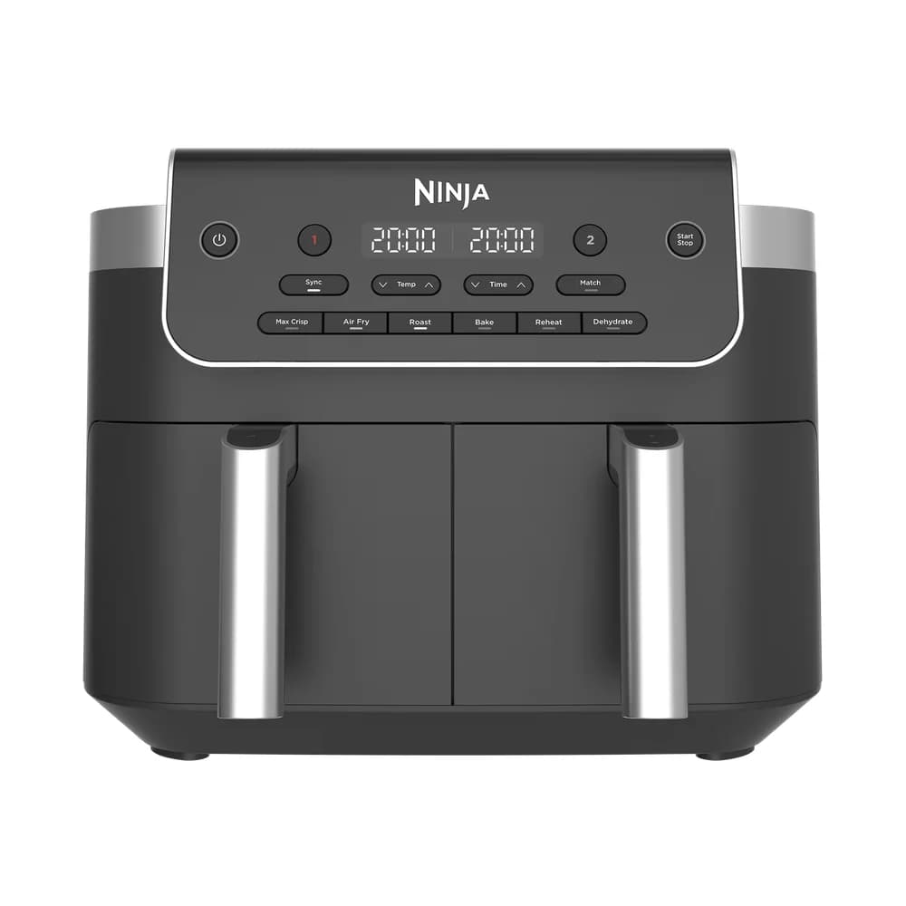 NINJA DZ801EU DualZone 7.6-l Air Fryer mit 2 Schubladen, Heißluftfritteuse
