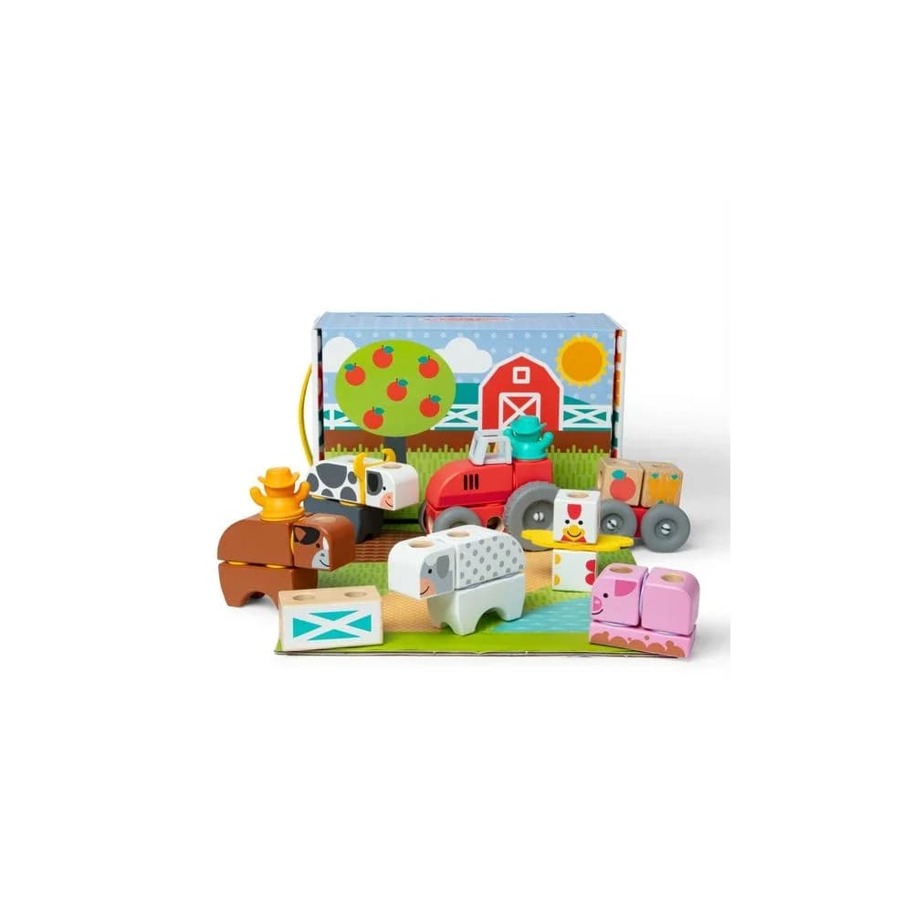 Spin Master Melissa & Doug Blockables Bauernhof Spielbausteine, (56 St) bunt