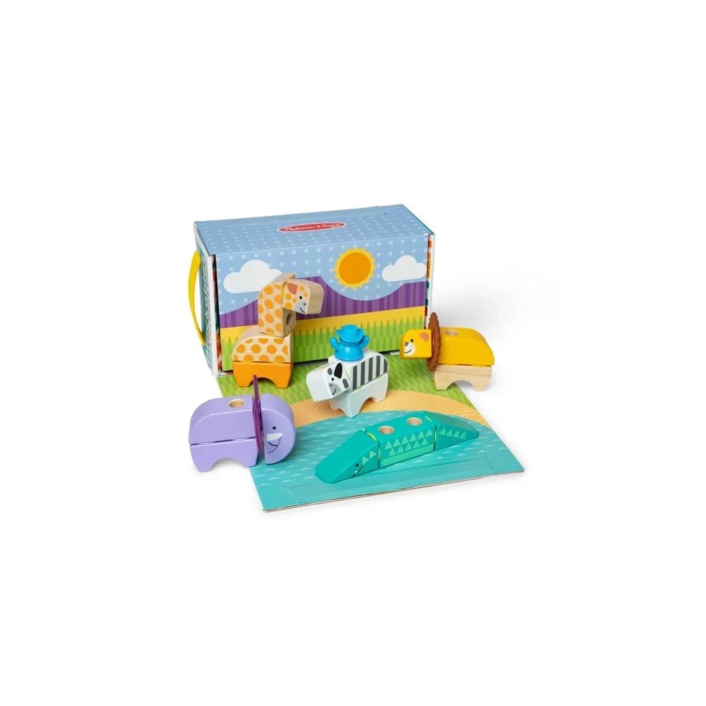 Spin Master Melissa & Doug Blockables Safari Spielbausteine, (34 St) bunt