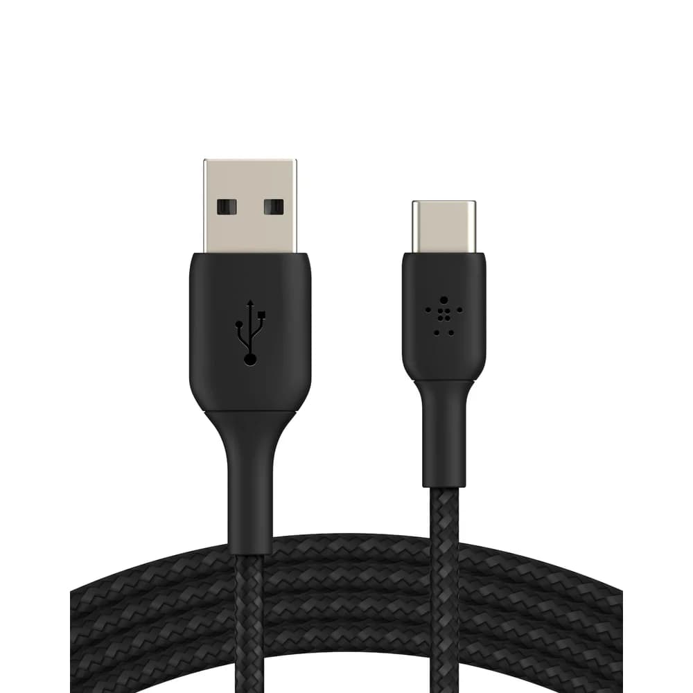 Belkin USB-C/USB-A Kabel 2m ummantelt, schwarz CAB002bt2MBK