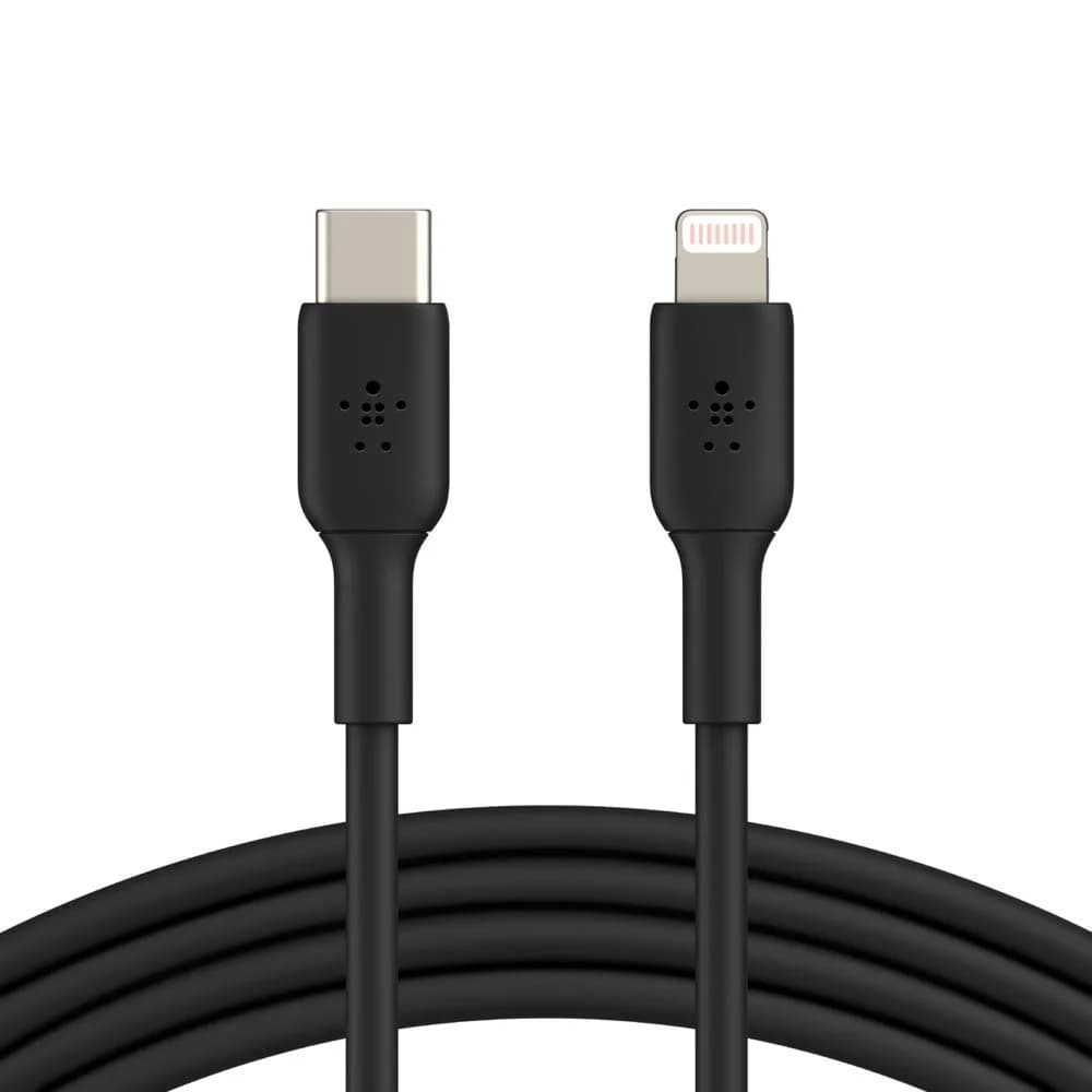 Belkin Lightning/USB-C Kabel 1m PVC, mfi zertifiziert, schwarz