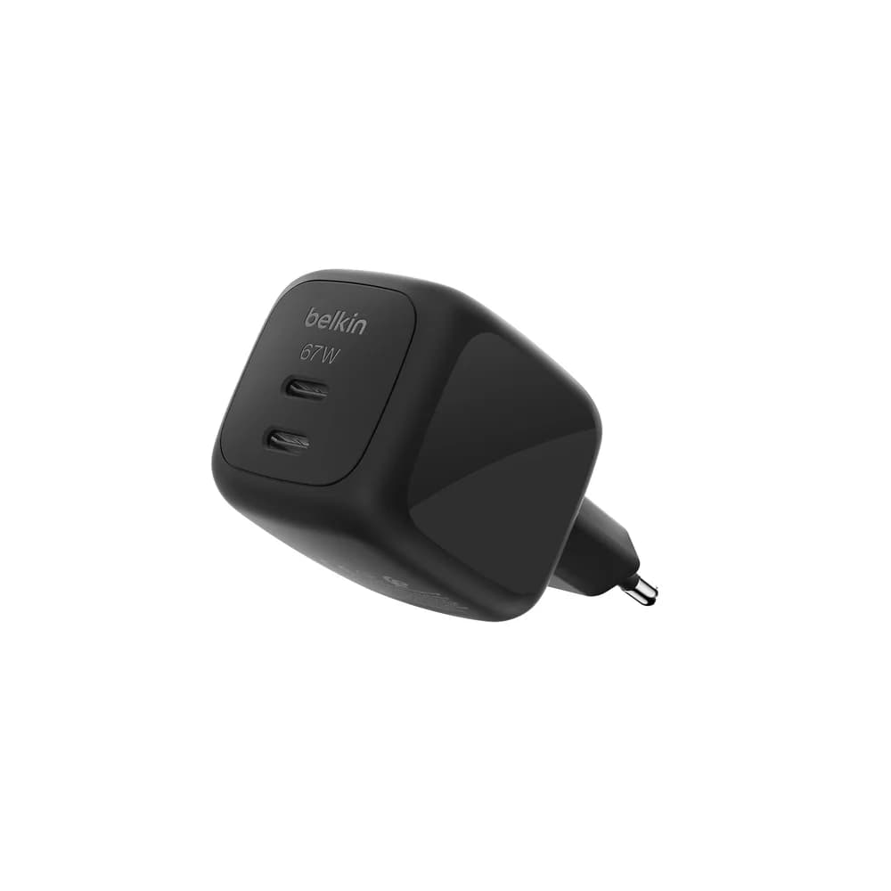 Belkin Ladegerät Dual USB-C 67W PD + PPS ,schwarz WCH020kqBK