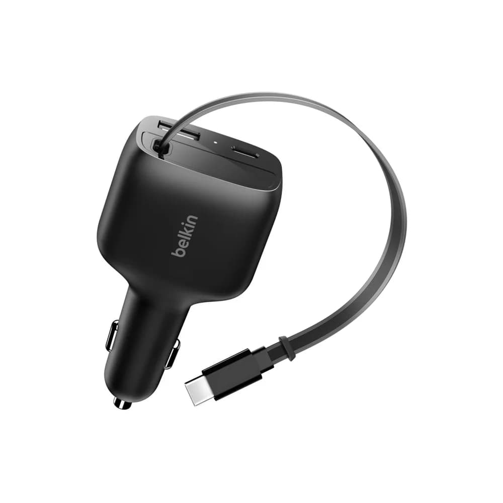 Belkin Boostcharge Kfz-Ladegerät 75W ausz. USB-C Kabel CCC001hqBK