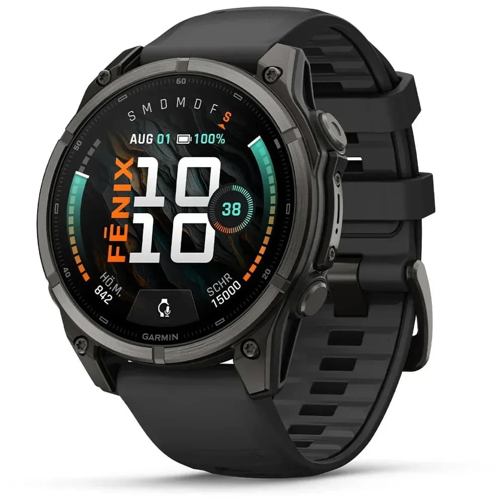 Garmin fenix 9 47mm Schwarz/Carbongrau DLC Titan