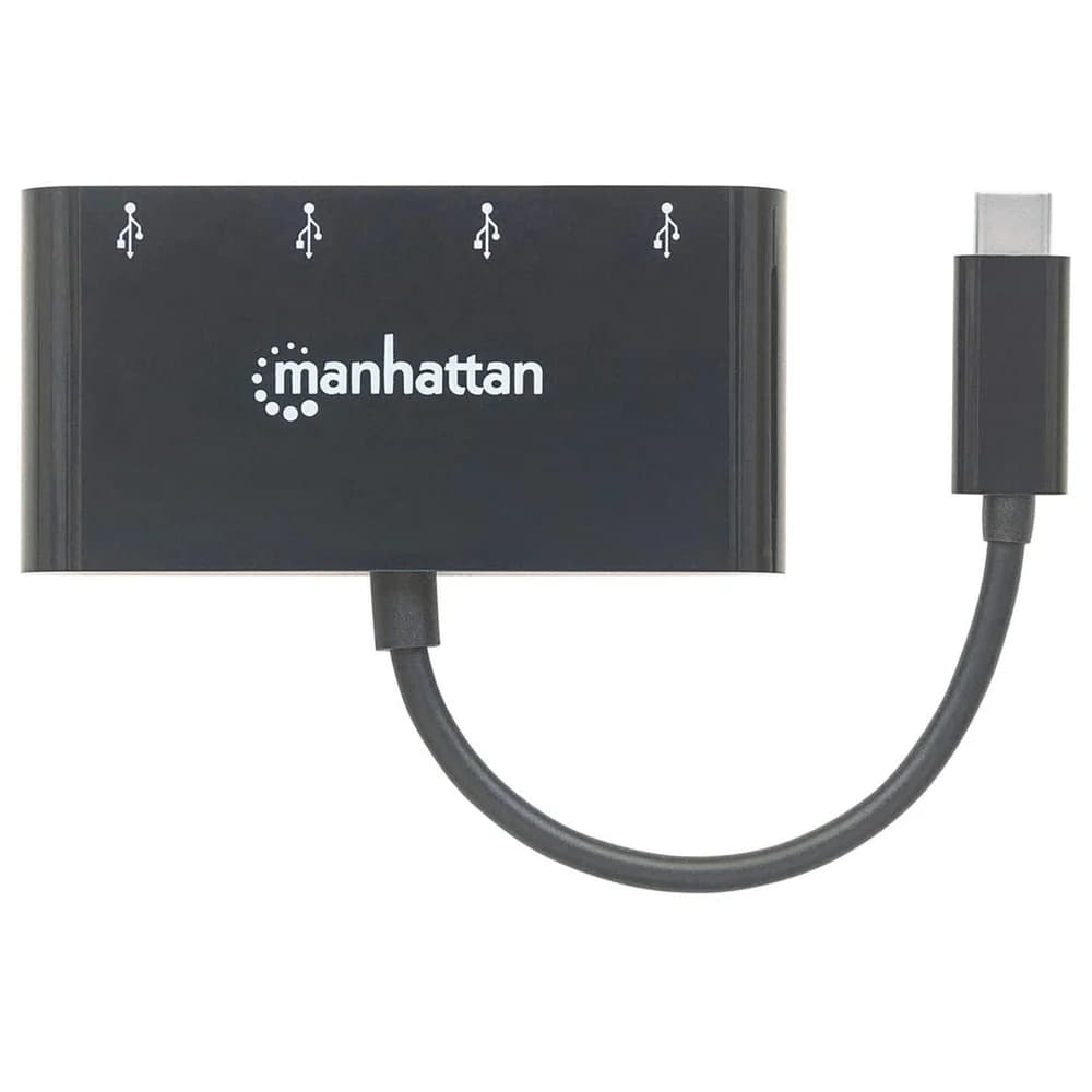 MANHATTAN 162746 - USB 3.0 Hub, 4 Port, USB-C Anschluss