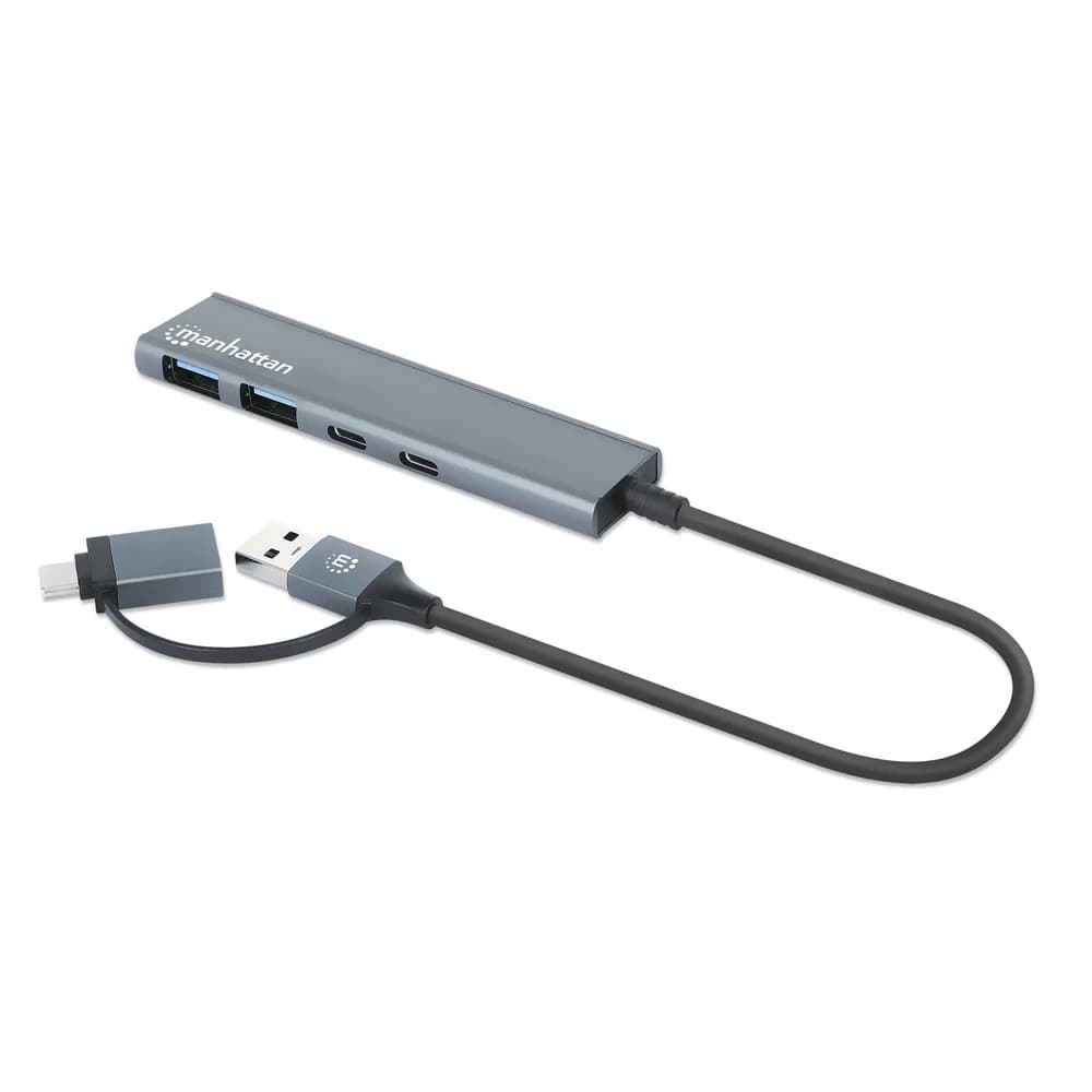 MANHATTAN USB-Verteiler 181075 Schnittstellen-Hub USB 3.2 Gen 1 (3.1 Gen 1) Type-A + Type-C