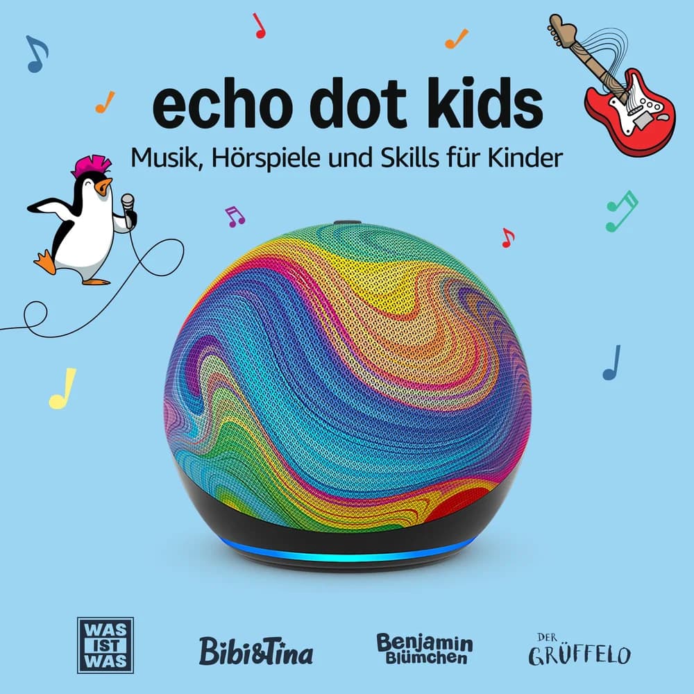Amazon Echo Dot Kids 5. Generation - Regenbogenwirbel