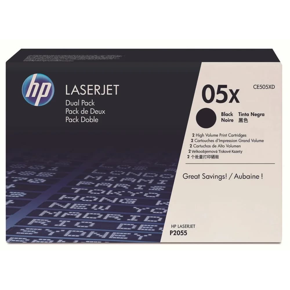 hp Lasertoner Nr.05X 2 Stück schwarz