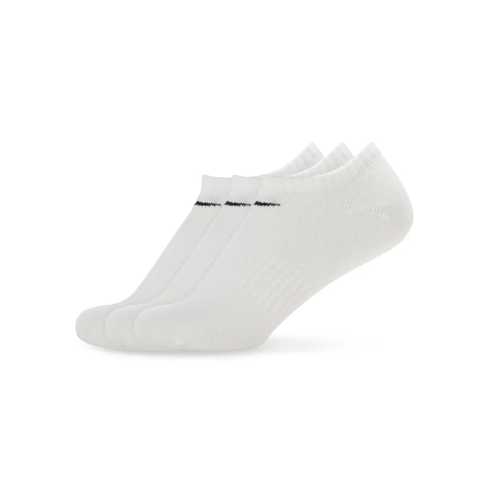 NIKE Unisex 3er Pack Sneaker Sportsocken - Everyday, Lightweight No Show, einfarbig Weiß / 46-50