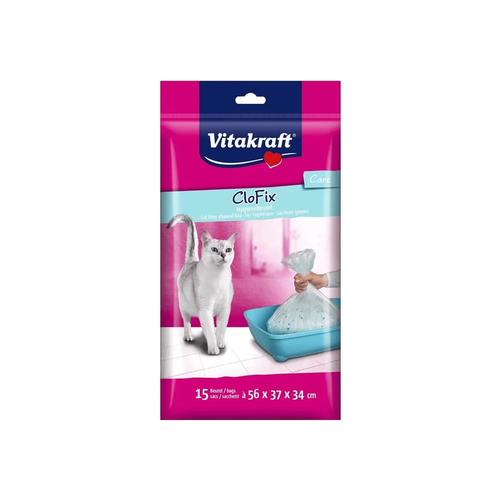 VITAKRAFT CloFix Beutel für Katzentoilette - 15 Beutel