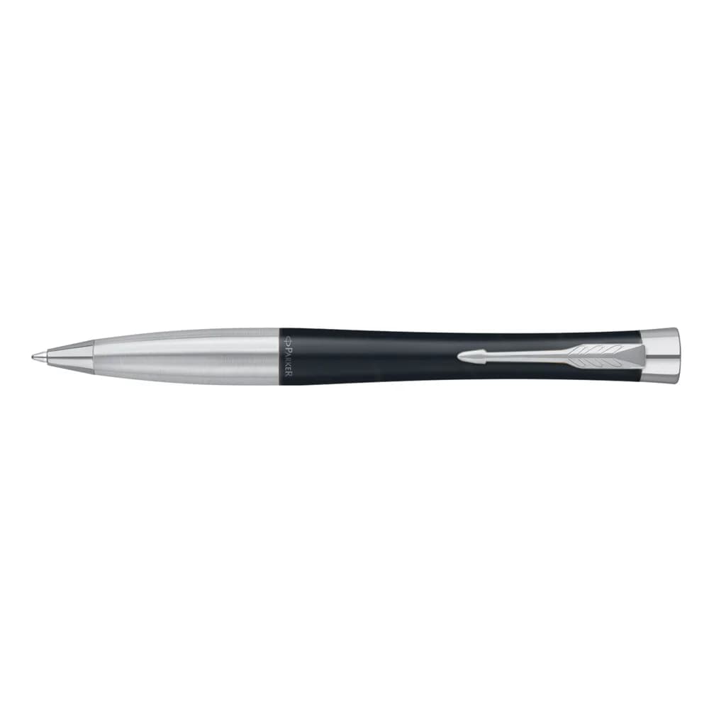 PARKER Kugelschreiber schwarz/silber, Schreibfarbe: blau
