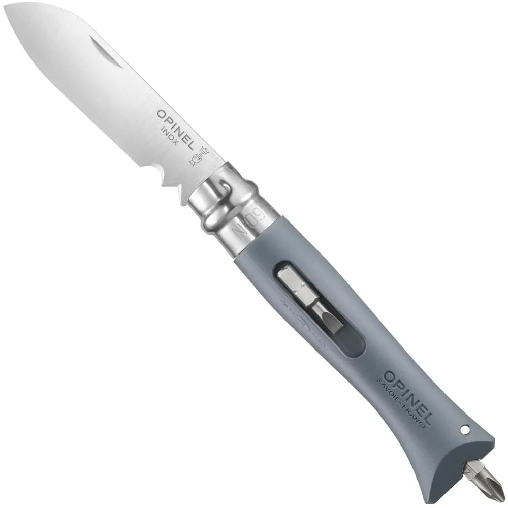 Taschenmesser OPINEL 254327 No 09 DIY, Edelstahl, Griff grau