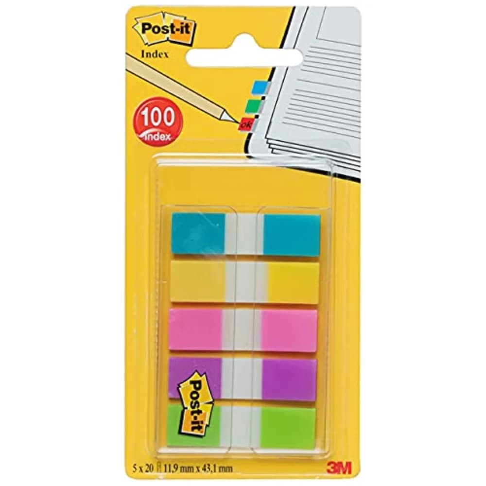 Post-it Haftstreifen Index Mini 6835CBEU sortiert 5x20 St./Pack.