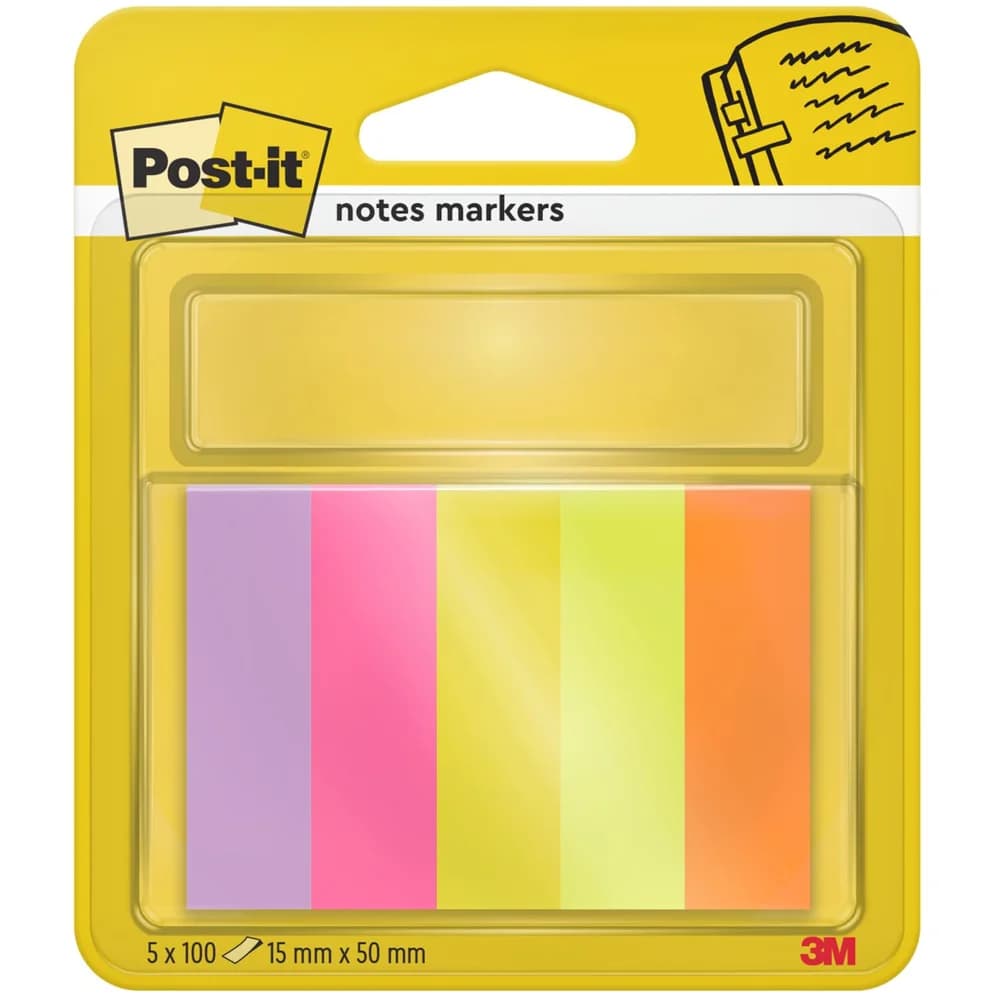Post-it Notes Markers Haftmarker farbsortiert - 5x 100 Streifen