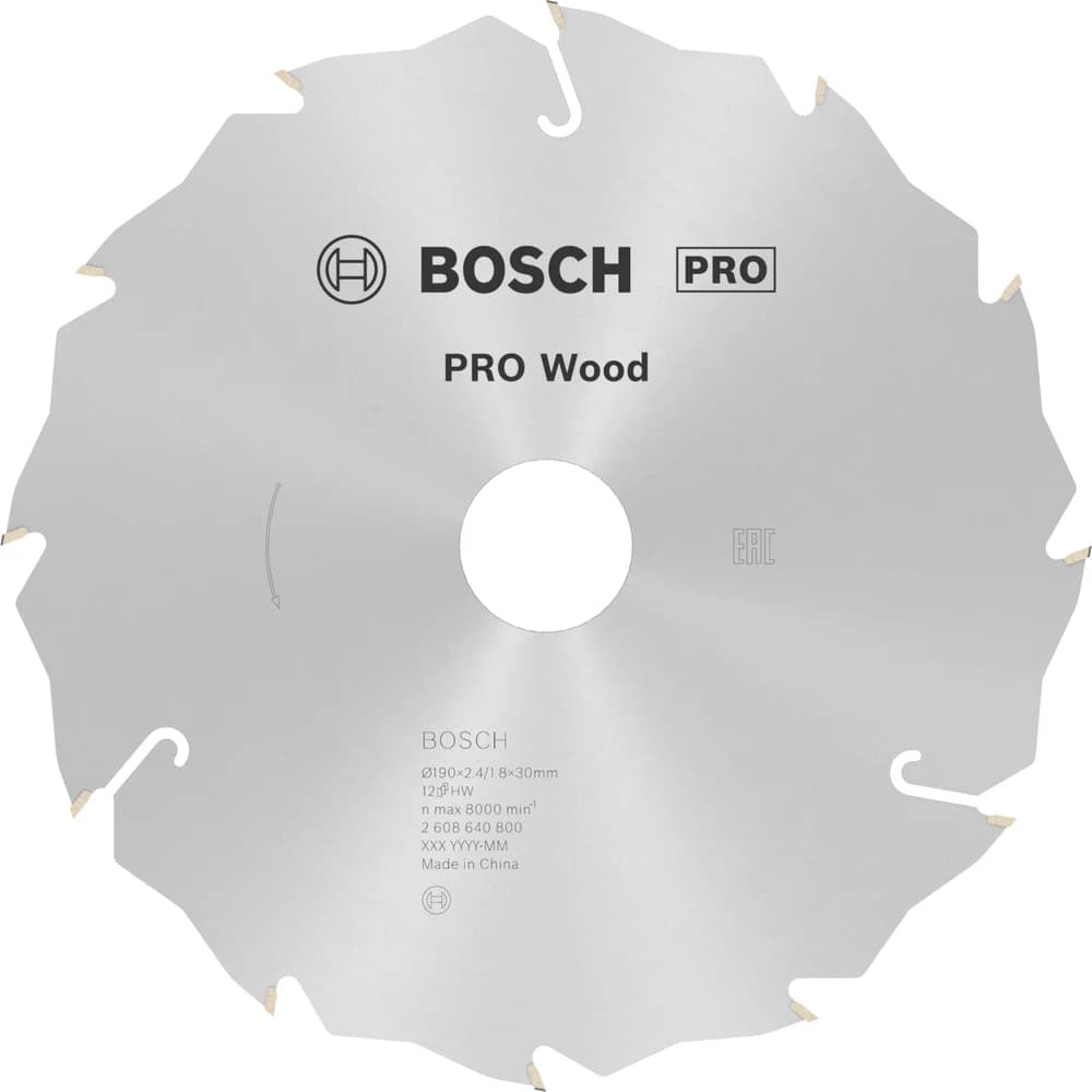 RUNDSAVKL.SPEEDLINE WOOD 190X30MM 12T