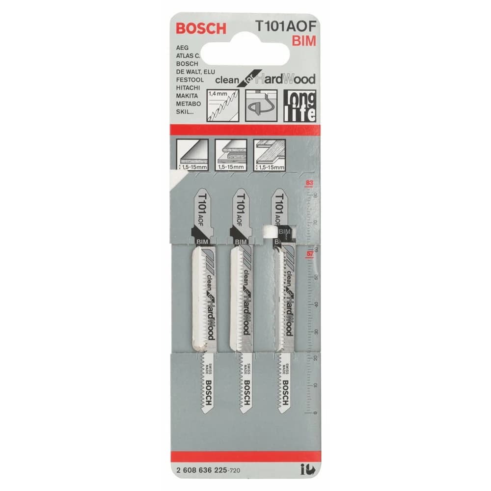 Bosch PRO Hardwood clean curve T101AOF Stichsägeblatt 83 mm 3-tlg. - 2608636225