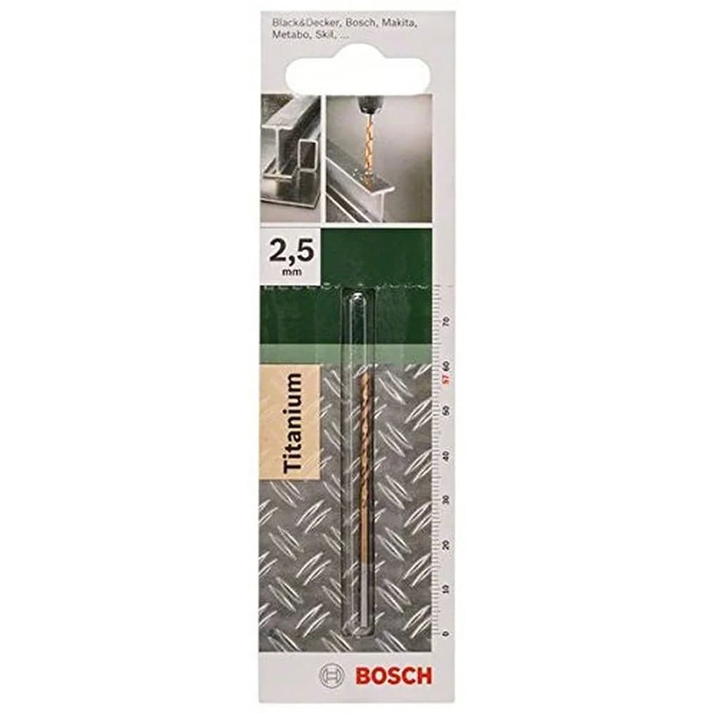 Bosch Metallbohrer HSS-TiN DIN 338 D= 2,5 mm L= 57 mm - 2609255091