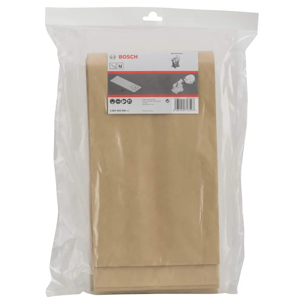 Bosch Papierfilterbeutel, passend zu GAS 55 M AFC Professional -2607432036