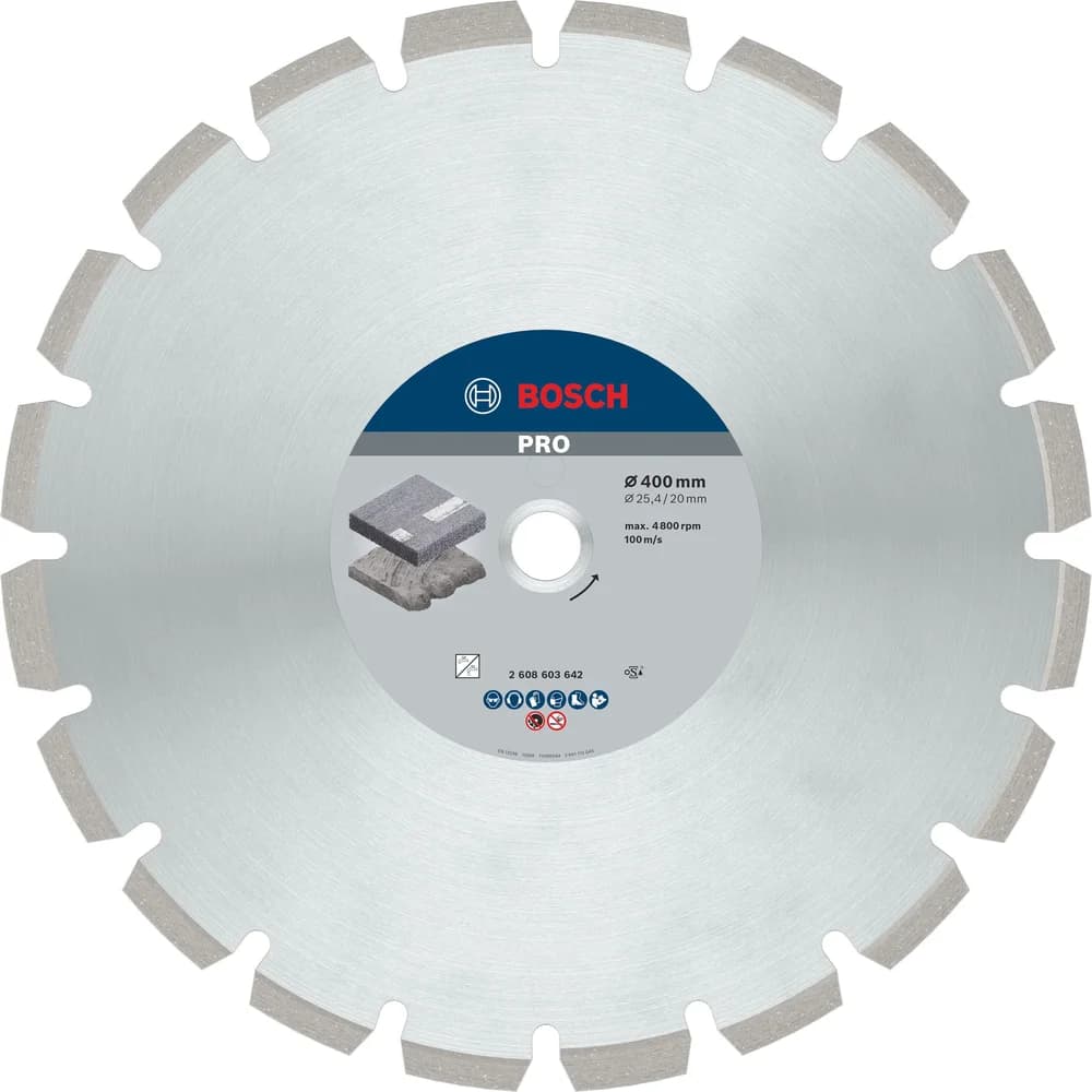 Bosch PRO Asphalt Diamanttrennscheibe 400 x 20/25,4 mm - 2608603642