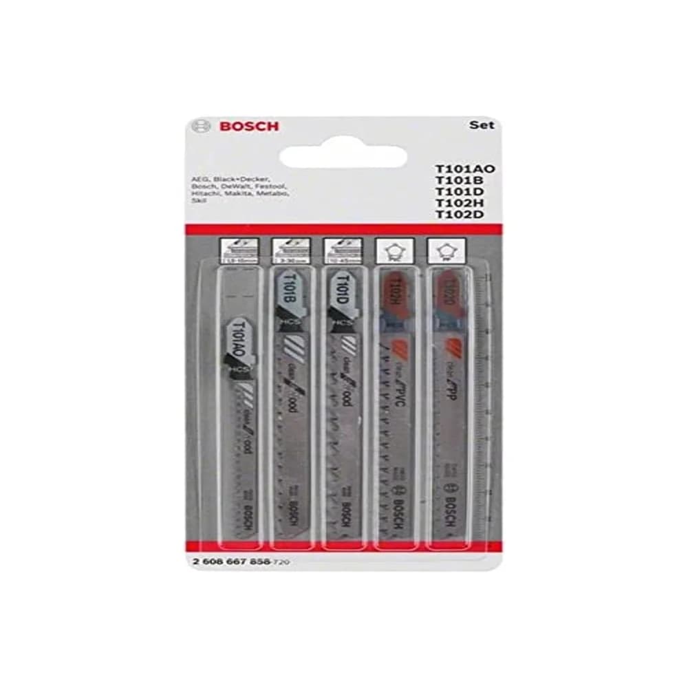 Bosch Stichsägeblatt-Set Wood and Plastics 5tlg. Einnockenschaft - 2608667858