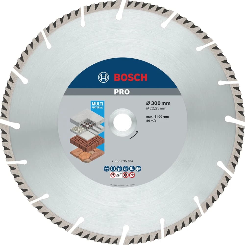 Bosch PRO Multi Material Diamanttrennscheibe 300 x 22,23 mm - 2608615067